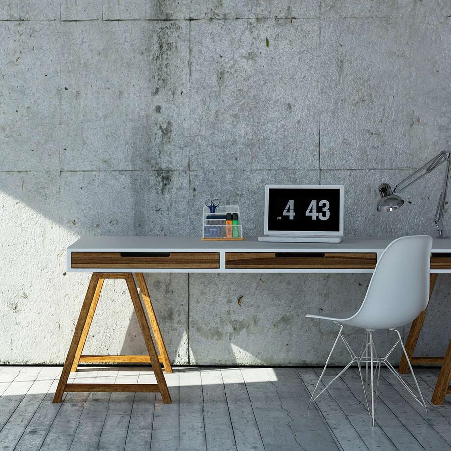 B2X Porta lettere in metallo e bambù  