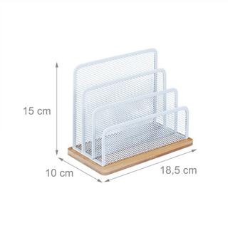 B2X Porta lettere in metallo e bambù  