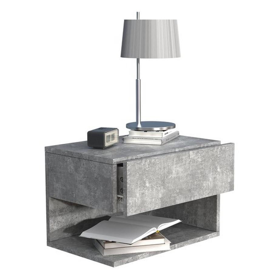 Nachtschrank | Wandschublade | Wandboard | Nachttisch | Maße ca. H. 30 x B. 45 x T. 32 cm - Usal XL 45 cm