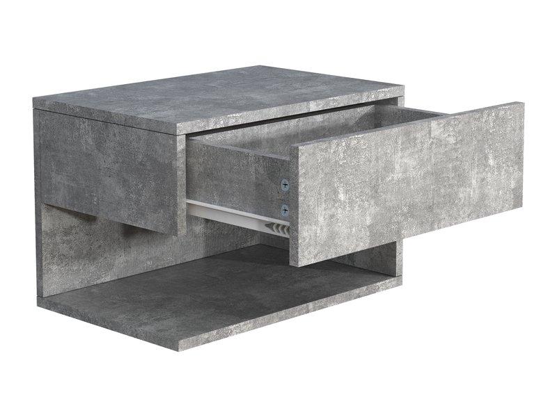 VCM Tiroir mural en bois Table de chevet murale Tiroir Console Table de chevet Usal XL 45 cm  