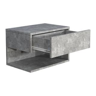 VCM Tiroir mural en bois Table de chevet murale Tiroir Console Table de chevet Usal XL 45 cm  