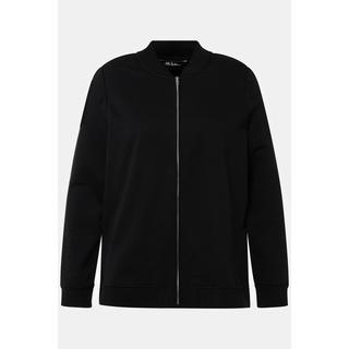 Ulla Popken  Veste en molleton, avec imprimé chat - coupe Boxy et col style blouson Teddy 