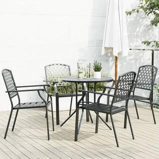 VidaXL Ensemble de chaises de jardin acier  