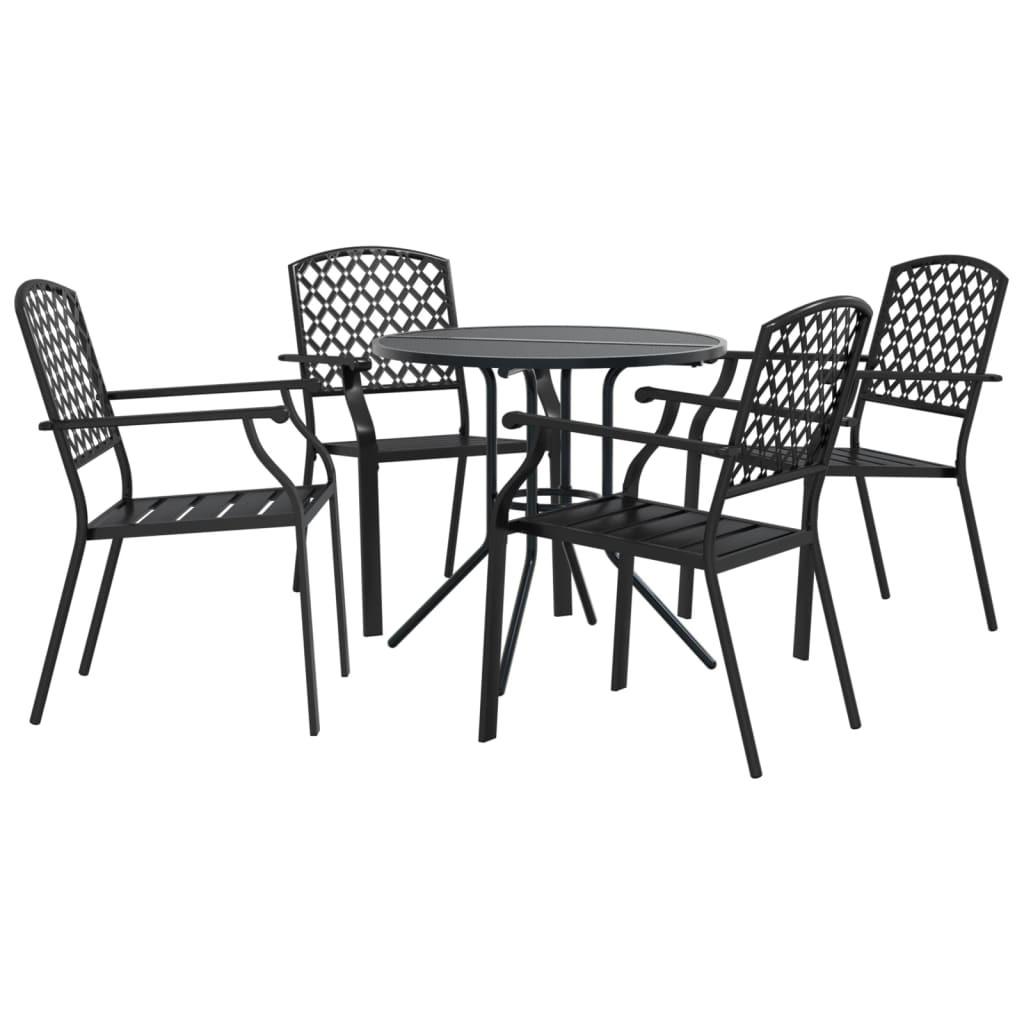 VidaXL Ensemble de chaises de jardin acier  