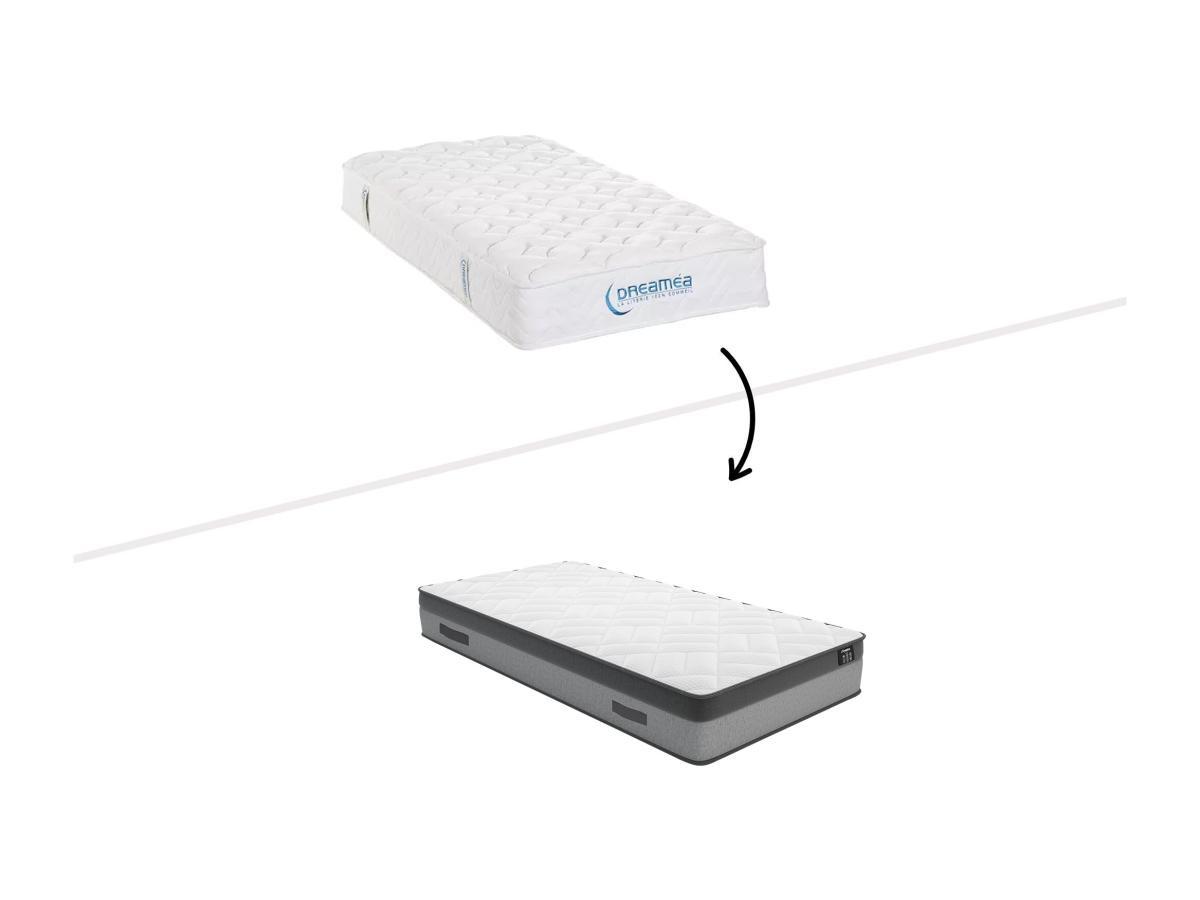 DREAMEA Matelas ressorts ensachés mémoire de forme ILLUSION de DREAMEA  