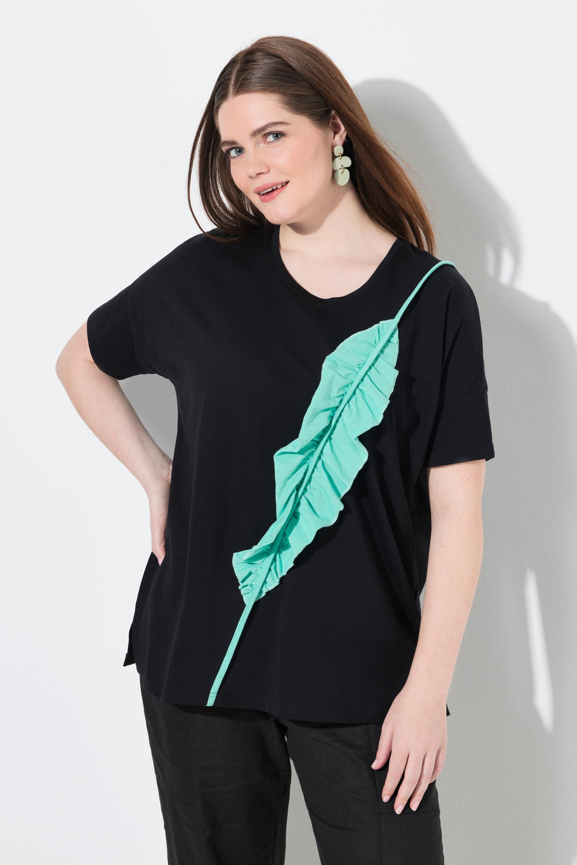 Ulla Popken T-shirt Oversize Girocollo Mezze Maniche  