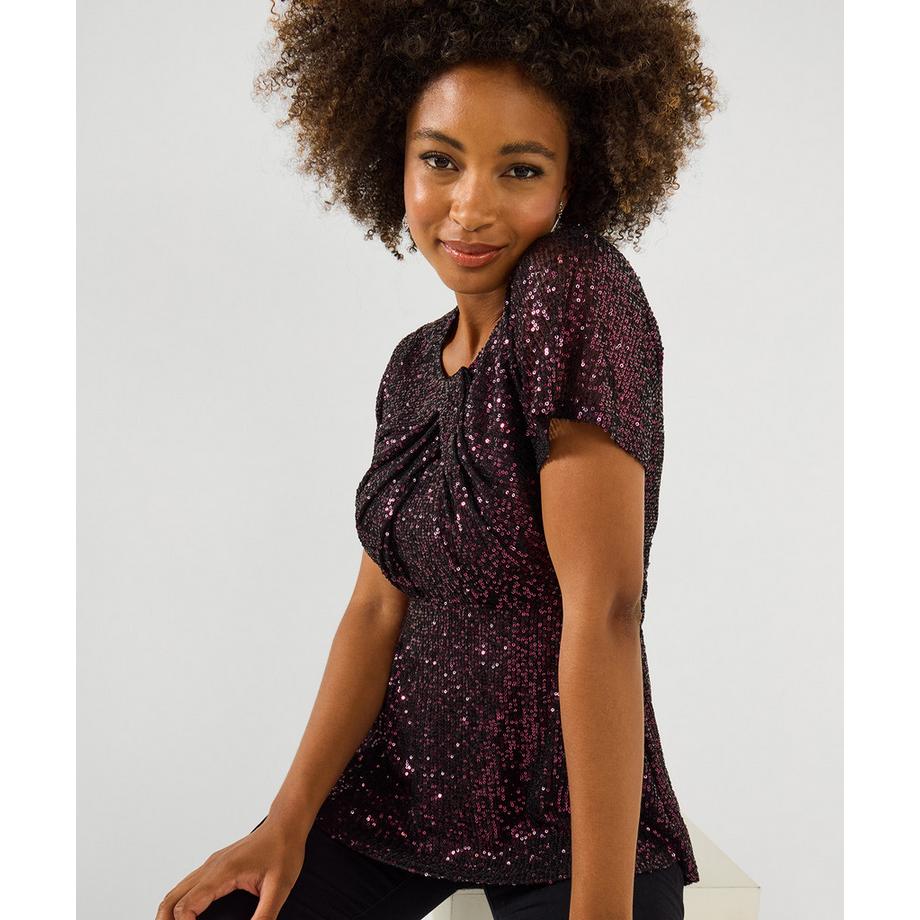 Joe Browns Top Paillettes Girocollo  