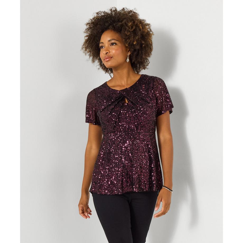 Joe Browns Top Paillettes Girocollo  