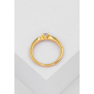 MUAU Schmuck  Solitaire Ring Diamant 0.40ct. Gelbgold 750 