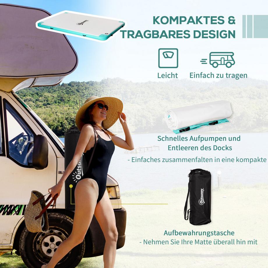 Outsunny  Aufblasbare Badeinsel 