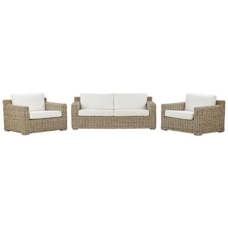 Beliani Garten Lounge aus Rattan Boho ARDEA  