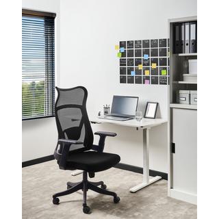 Beliani Sedia da ufficio en Tessuto a rete Moderno BARD  