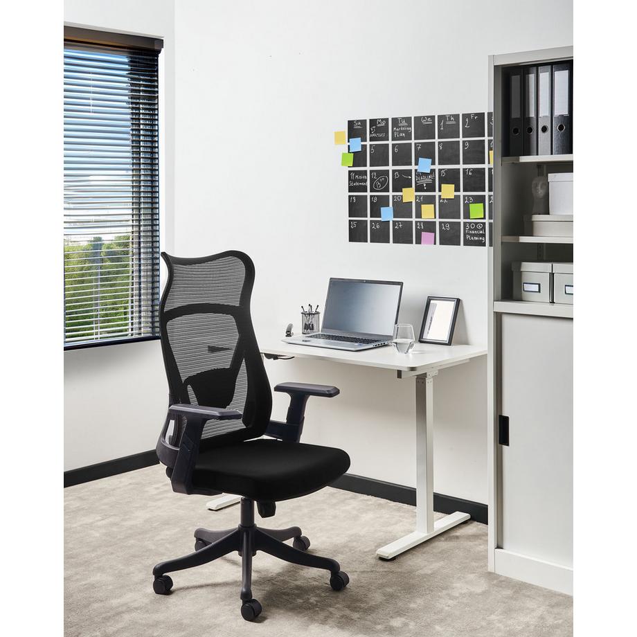 Beliani Sedia da ufficio en Tessuto a rete Moderno BARD  