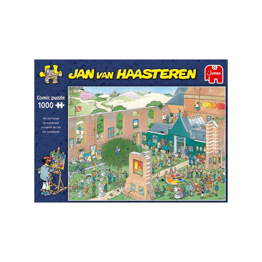 JUMBO  Jumbo 20022 Jan Van Haasteren-Der Kunstmarkt-1000 Teile Puzzlespiel, Mehrfarben 