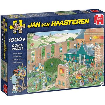Jumbo 20022 Jan Van Haasteren-Der Kunstmarkt-1000 Teile Puzzlespiel, Mehrfarben