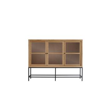 Vitrine basse en chêne massif Babeth