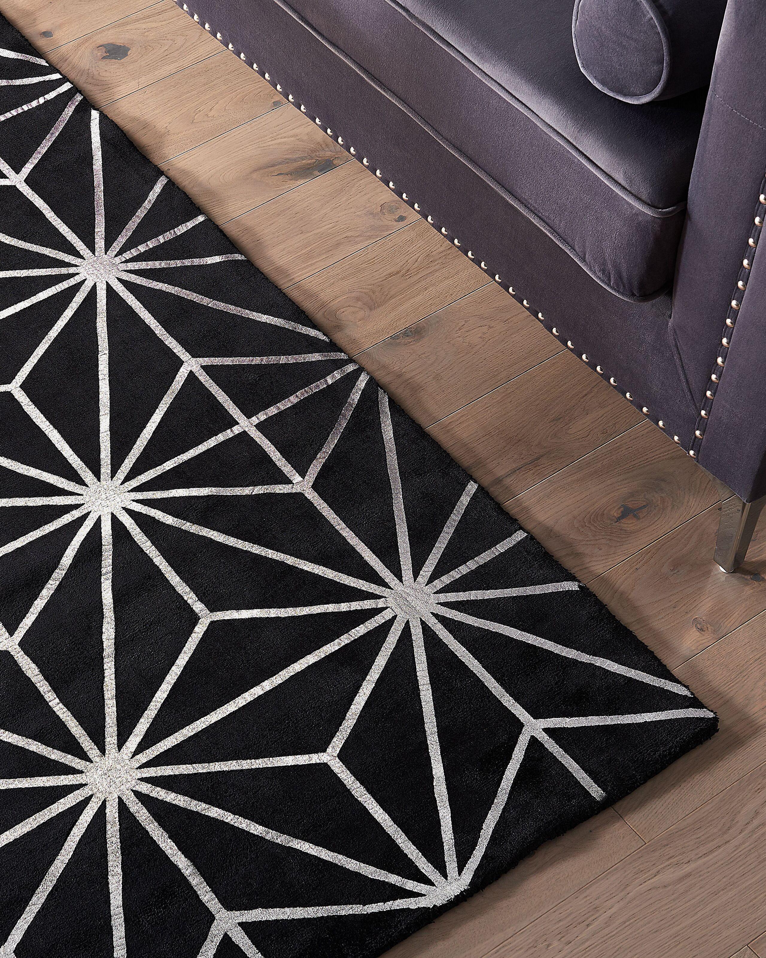 Beliani Tapis en Soie artificielle Moderne SIBEL  