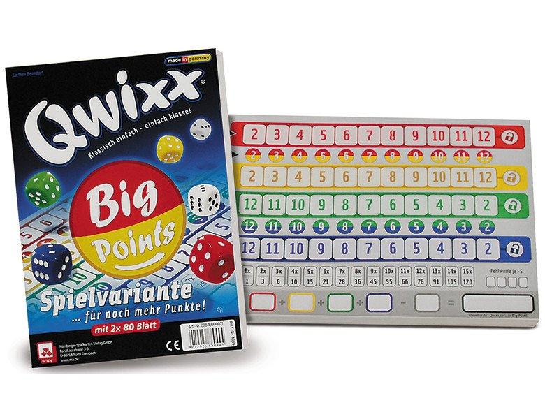 NSV  Spiele Qwixx Big Points Blöcke  mit je 80 Blatt 
