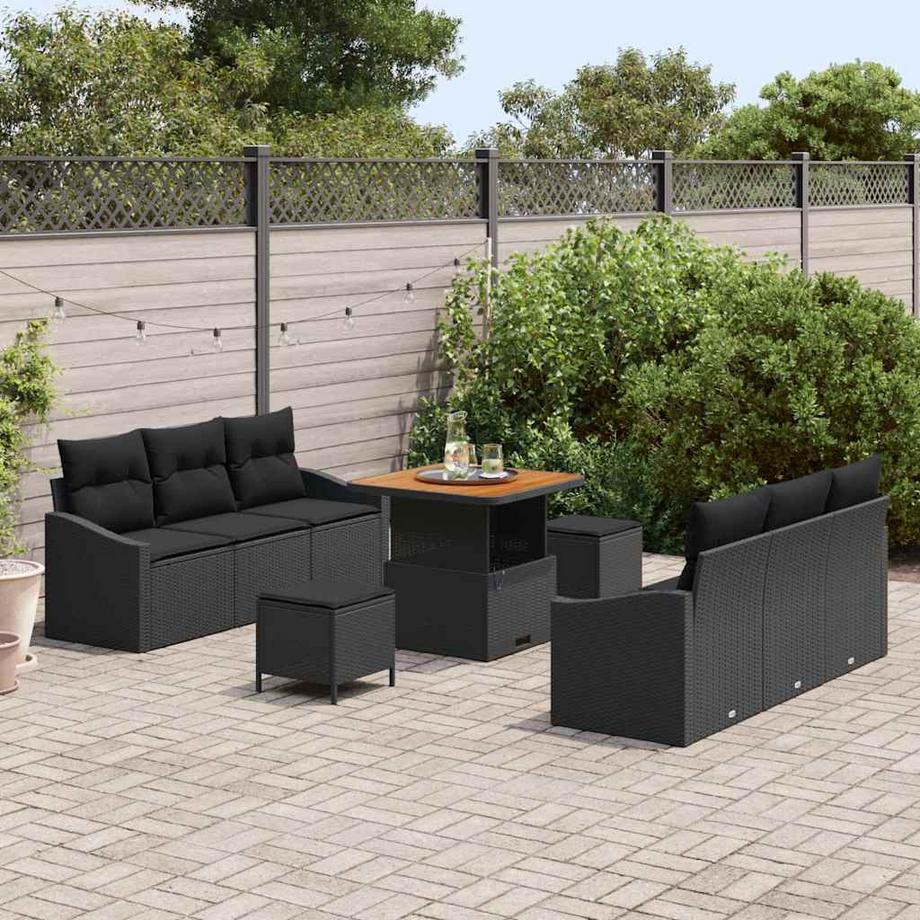 VidaXL Canapé de jardin poly rattan  