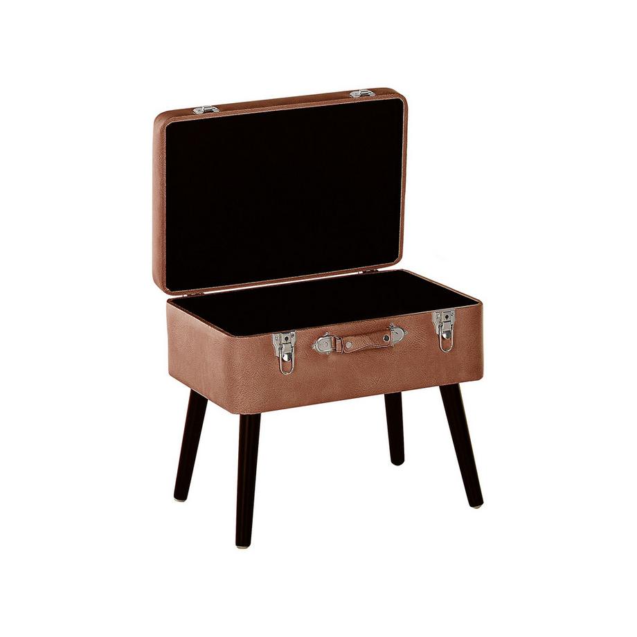 Beliani Tabouret de rangement en Cuir PU Rétro MALLARD  