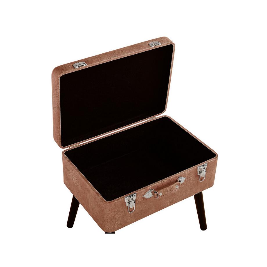 Beliani Tabouret de rangement en Cuir PU Rétro MALLARD  