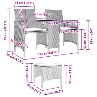 VidaXL Canapé de jardin rotin synthétique  