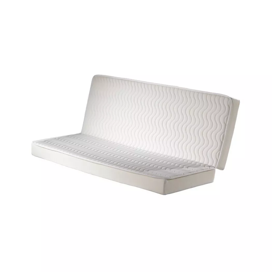 DREAMEA - Matelas clicclac grand confort ROOMIE de   1, 130x190 cm, Blanc