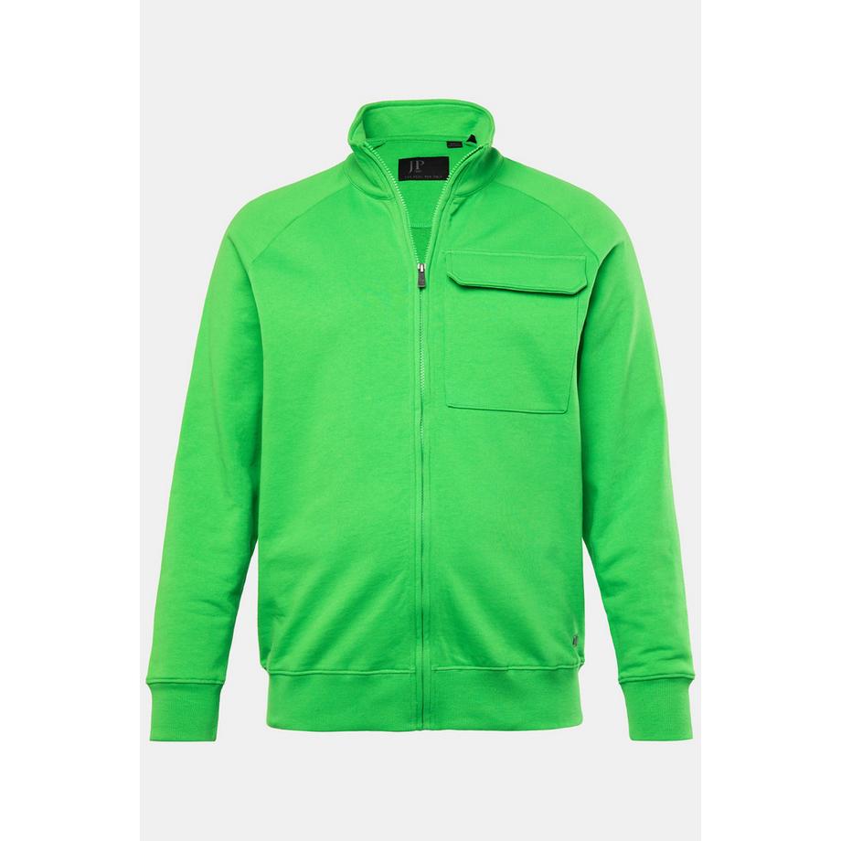 JP1880 Veste en Molleton Texture Gaufrée Col Montant  