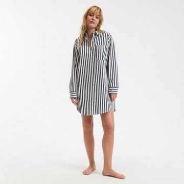 Nachthemd aus gestreiftem Popelin