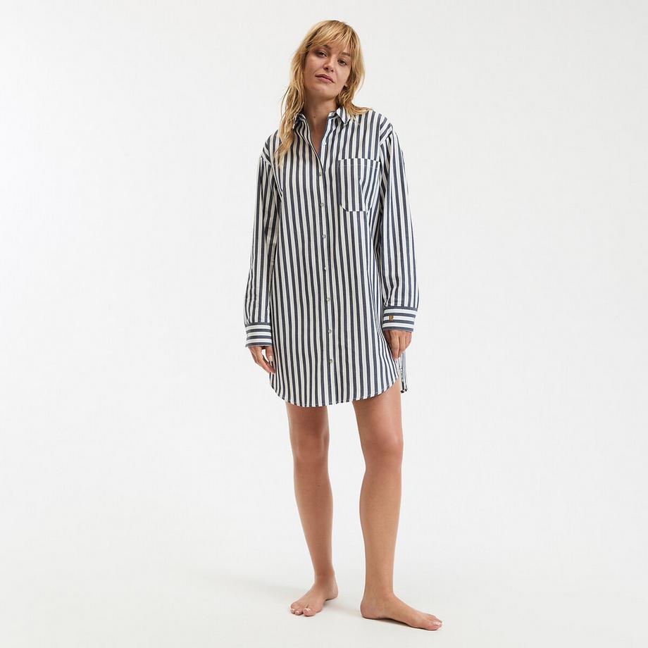 La Redoute Collections Popeline Gestreiftes Nachthemd  
