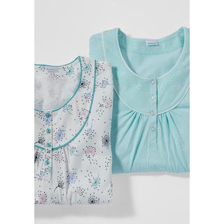 Damart  Lot de 2 chemises de nuit maille jersey pur coton peigné. 