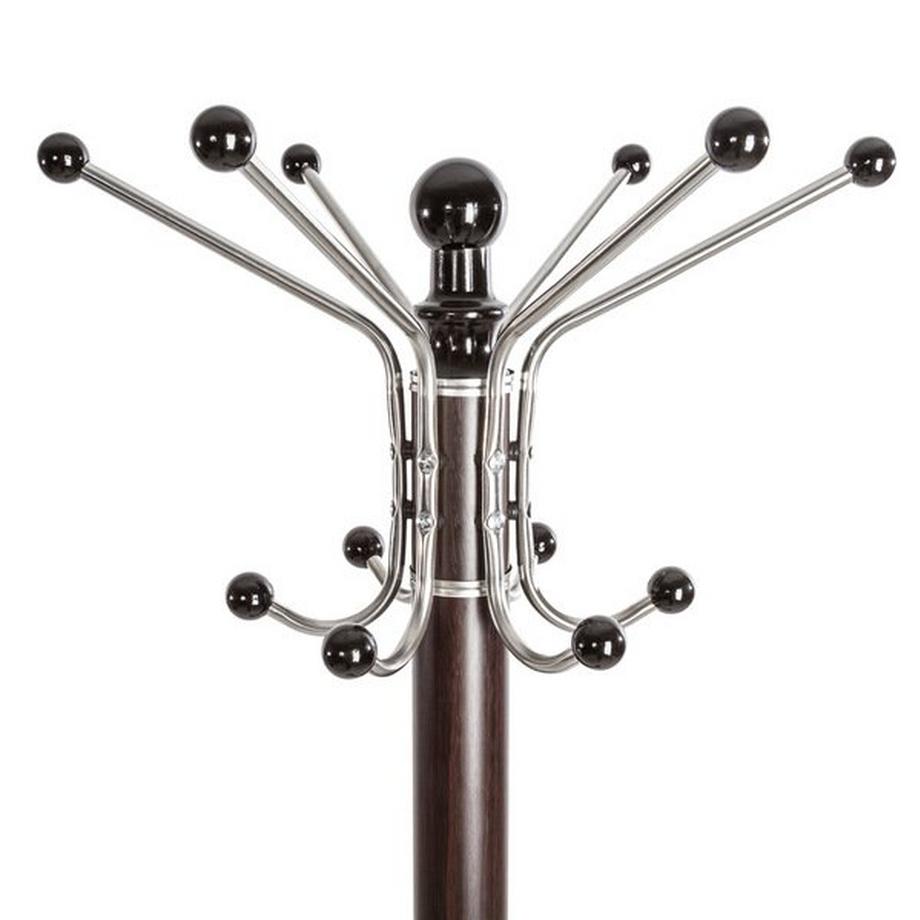 Tectake Garderobenständer  aus Metall und Marmor 16 Haken, mit Schirm- und Taschenhalter  