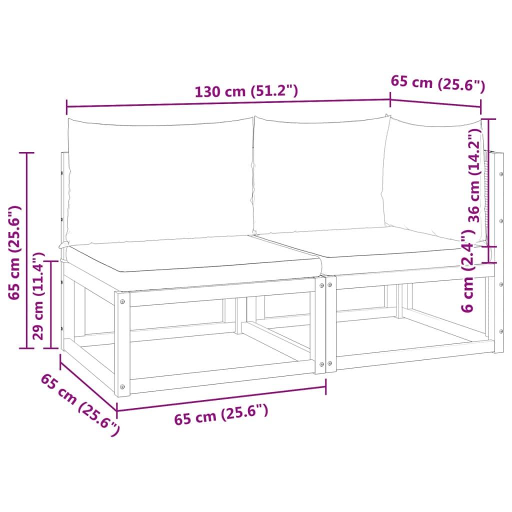 VidaXL Gartensofa akazienholz  