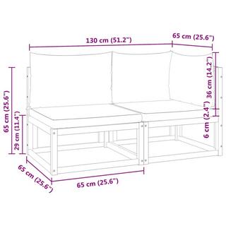 VidaXL Gartensofa akazienholz  