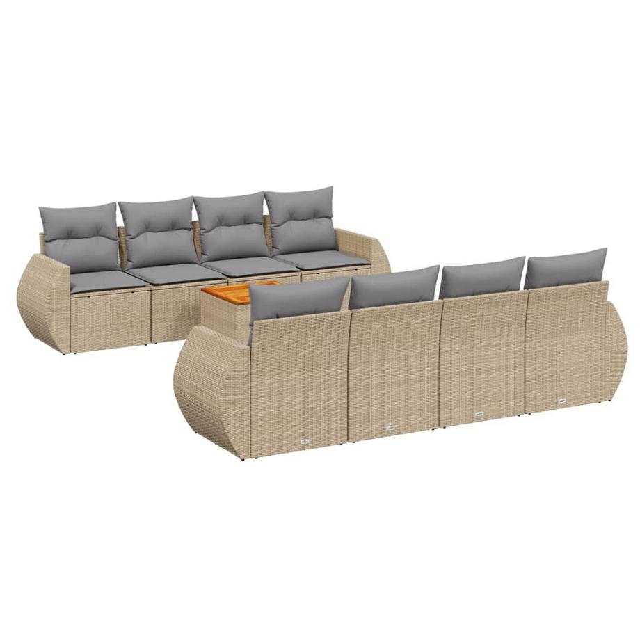 Ensemble de canapés de jardin rotin synthétique