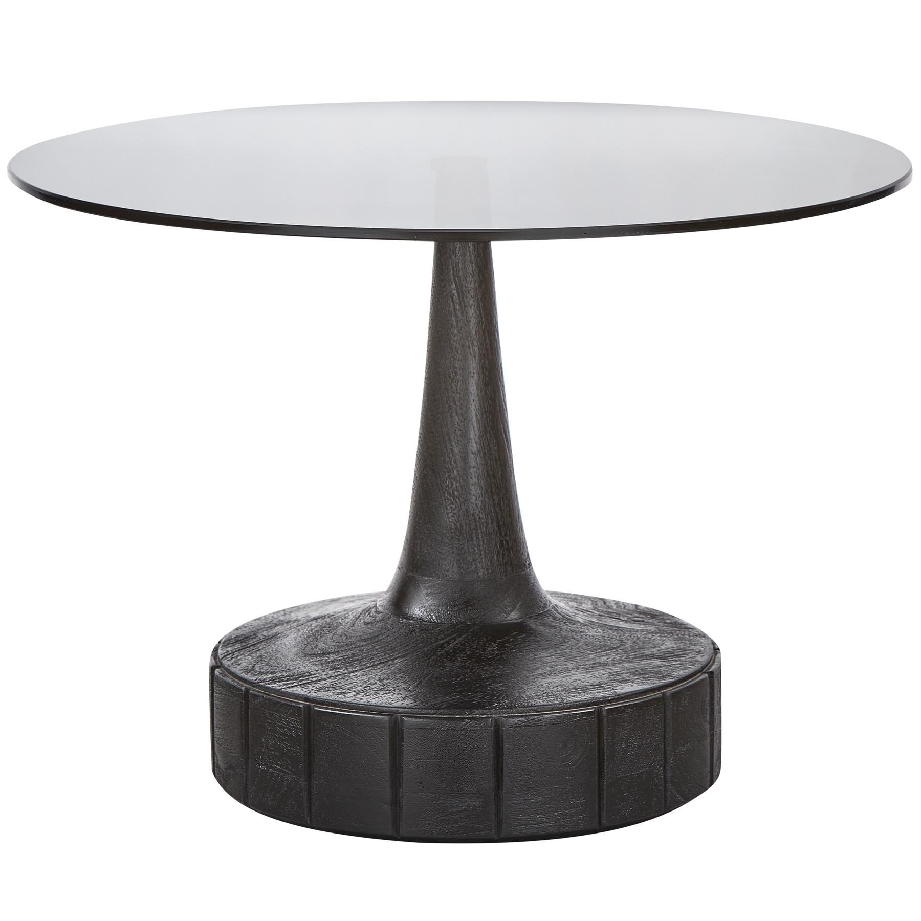 mutoni Table d'appoint Soya Bois de Manguier noir 60  