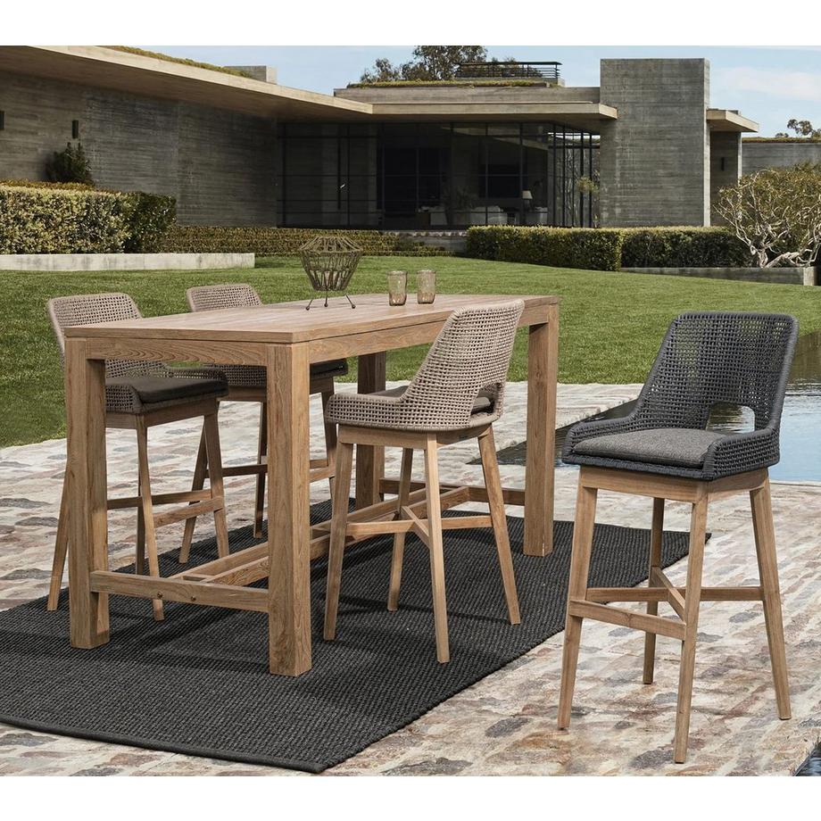 mutoni Garten Barhocker Hesperia mit Kissen taupe  