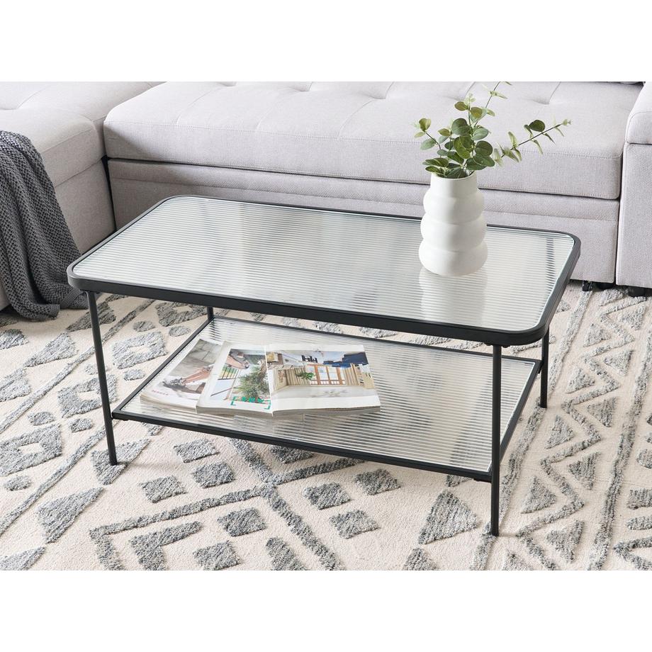 Beliani Couchtisch aus Sicherheitsglas Retro BLAIR  