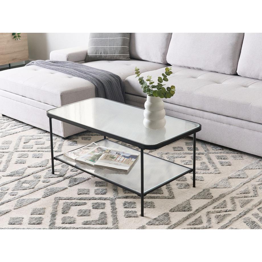 Beliani Couchtisch aus Sicherheitsglas Retro BLAIR  