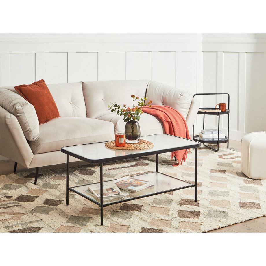 Beliani Couchtisch aus Sicherheitsglas Retro BLAIR  