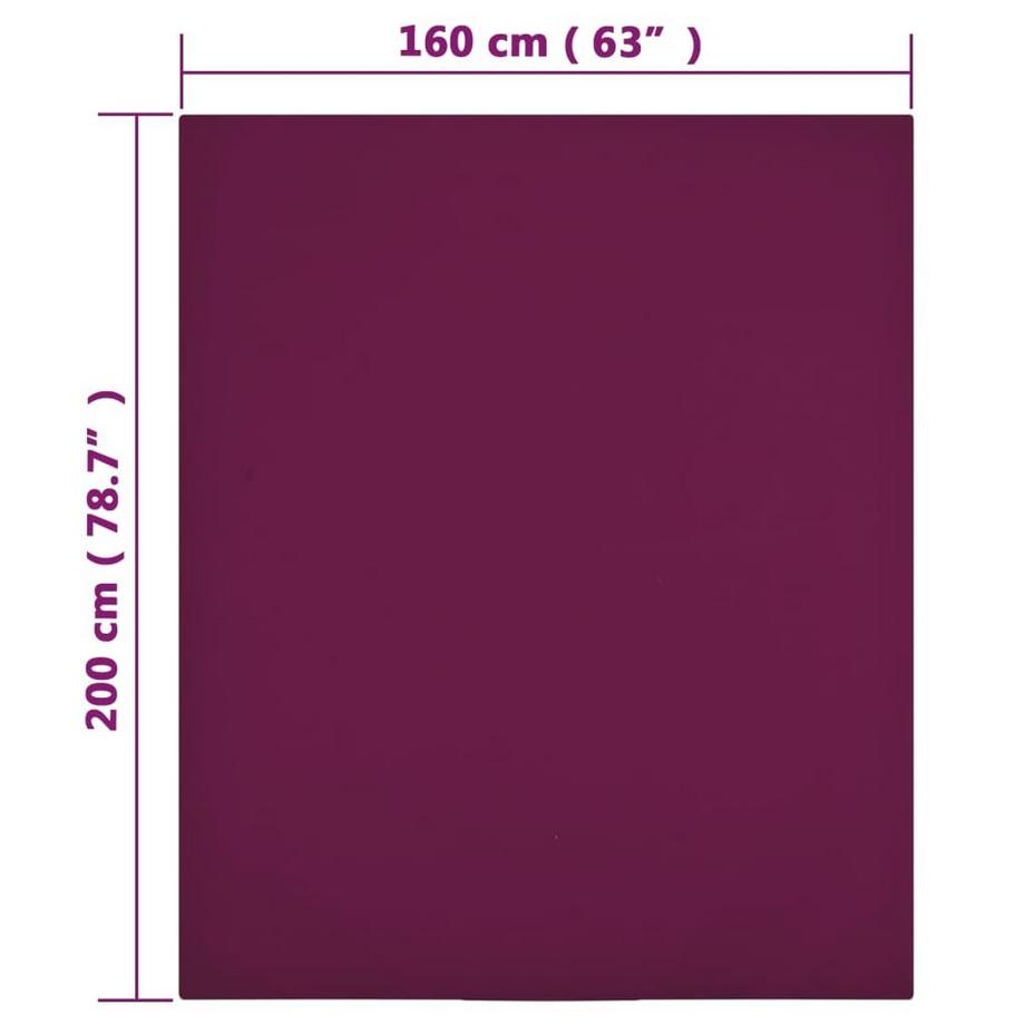 VidaXL Jersey Baumwoll Spannbettlaken  