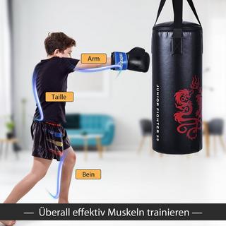 B2X  10KG Boxsack-Set mit 8oz Boxhandschuhen Kinder Punchingsack Punching Bag Boxing Bag 