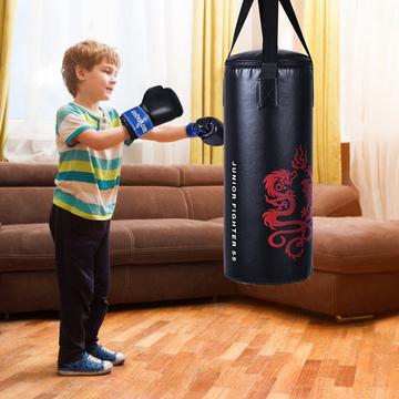 10KG Boxsack-Set mit 8oz Boxhandschuhen Kinder Punchingsack Punching Bag Boxing Bag