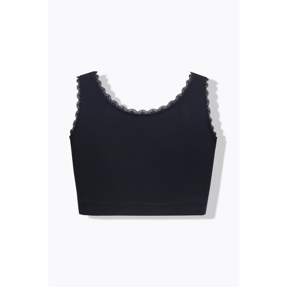 Ulla Popken Bustier Orli Decorativi Scollo a V Cotone Biologico  