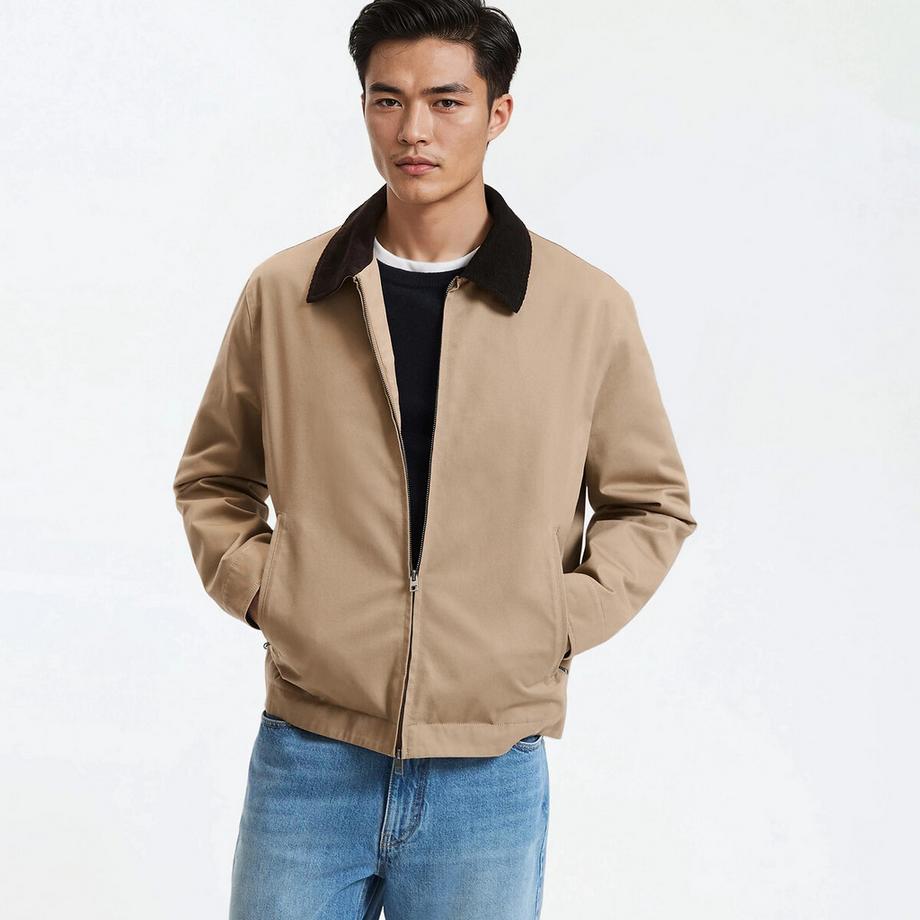 Jacke mit Samtkragen