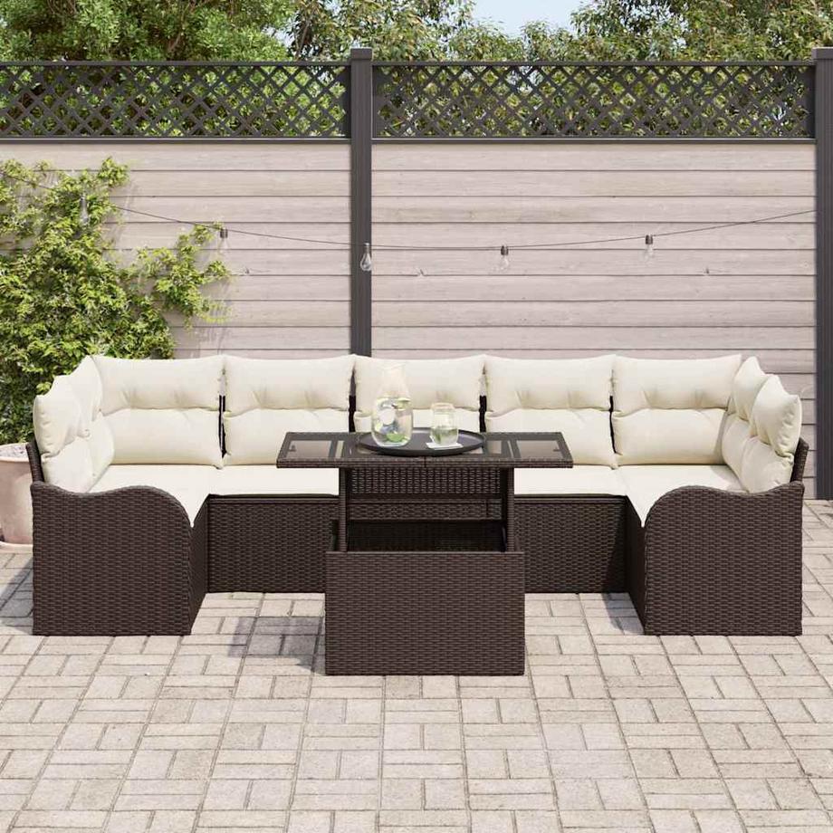 VidaXL Ensemble de meubles d'extérieur poly rattan  