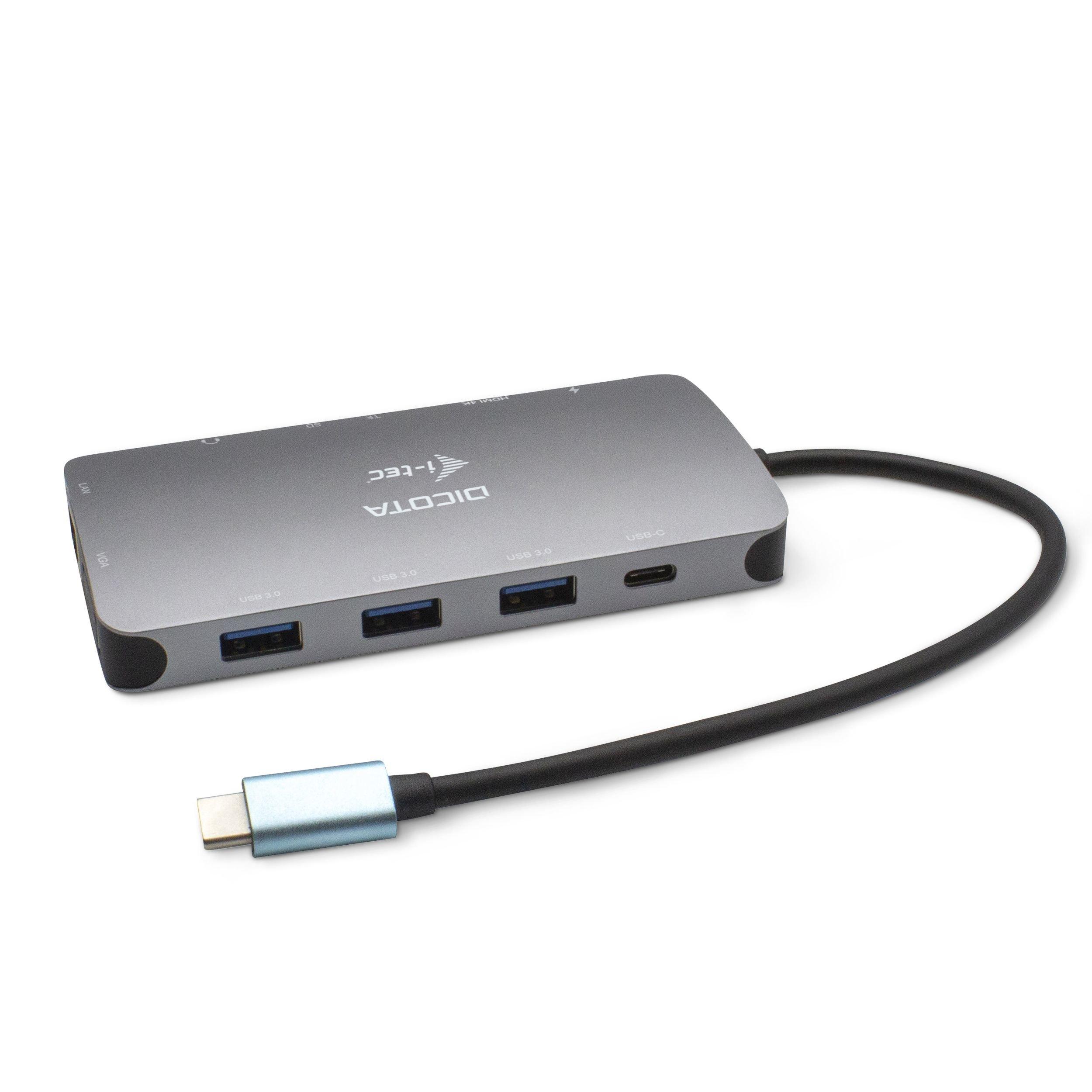 DICOTA  D31955 Notebook-Dockingstation & Portreplikator Kabelgebunden USB Typ-C Anthrazit 