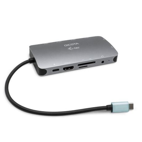 DICOTA  D31955 Notebook-Dockingstation & Portreplikator Kabelgebunden USB Typ-C Anthrazit 