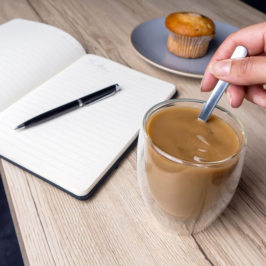 Intirilife 2x Vetro a doppia parete senza manico 200-250ml  