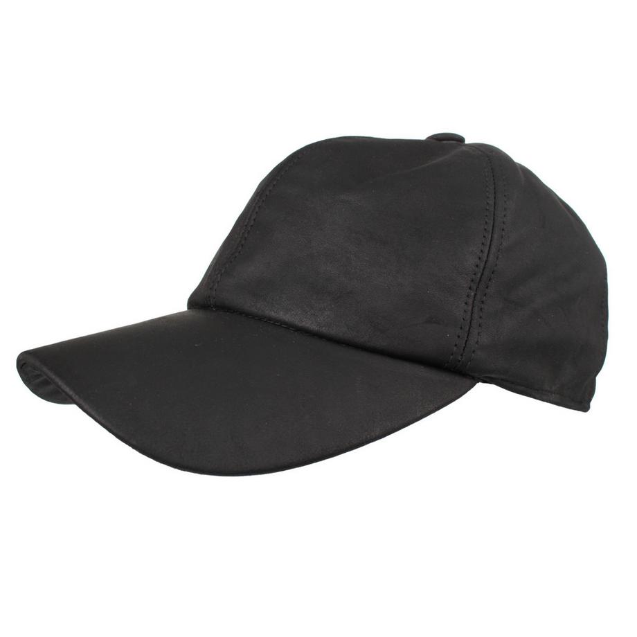casquette de baseball en cuir nappa